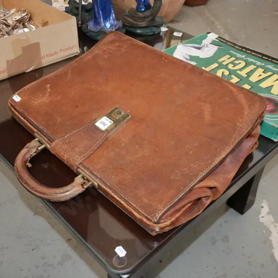 leather satchel