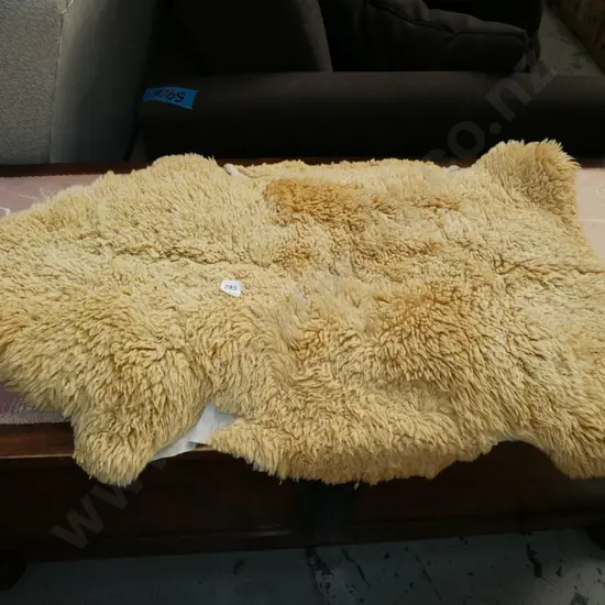 yellow sheepskin