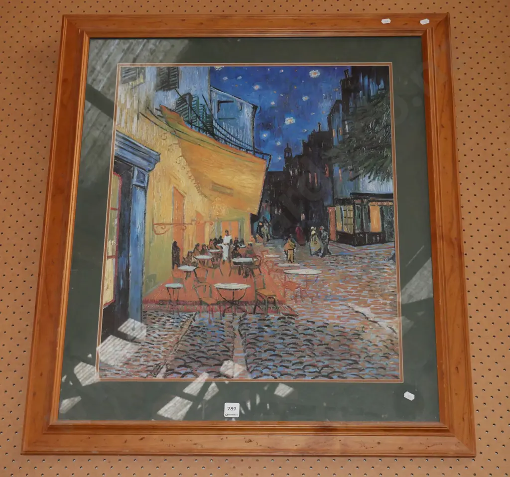 framed van Gogh print - café scene Image 1++