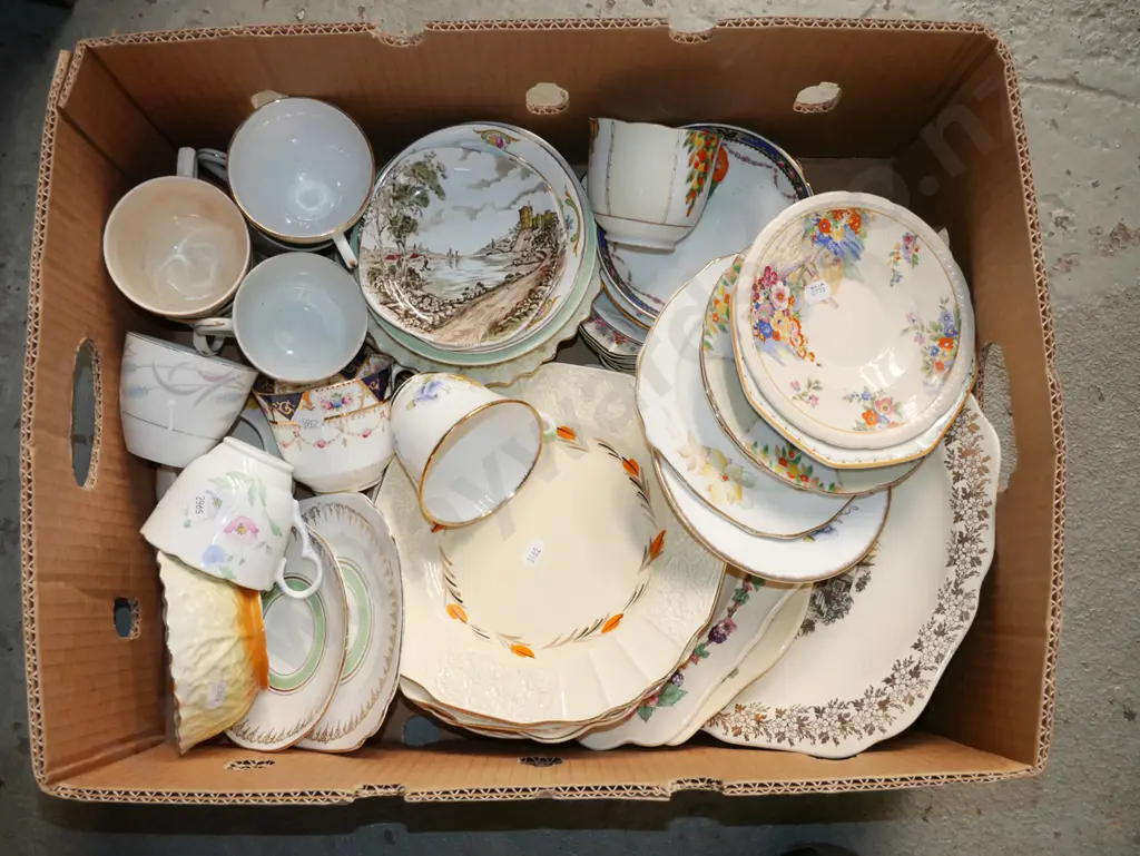 box of saucers, cups, plates Image 1++