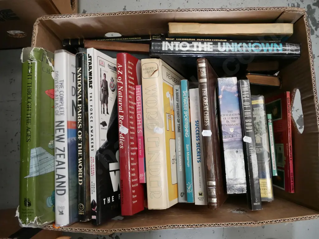 box; various books Image 1++