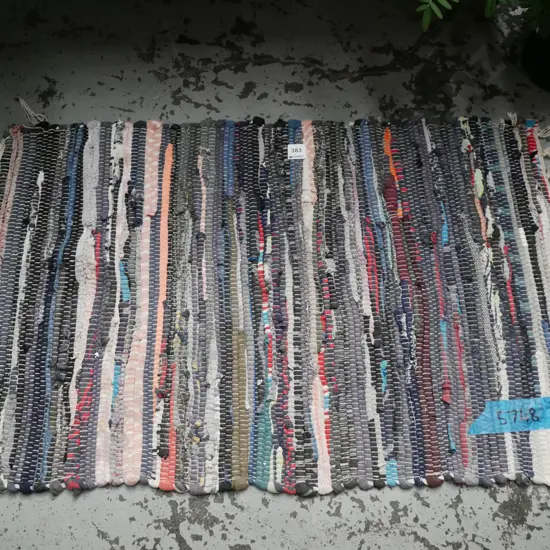 small woven rag rug