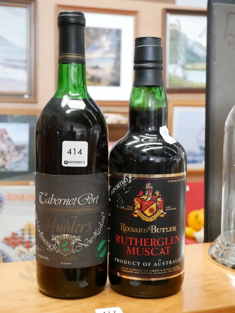 2x bottles; cabernet port, muscat Image 1++