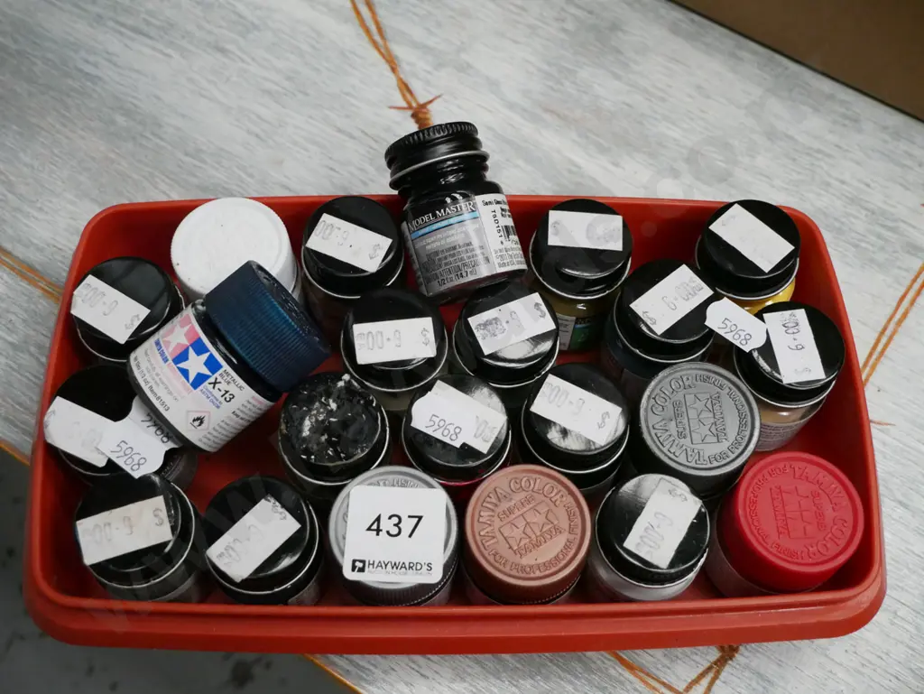 tray of modeller's paints Image 1++