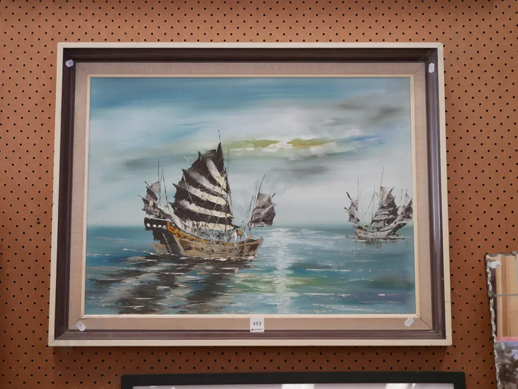 framed oil- sailing junks Image 1++