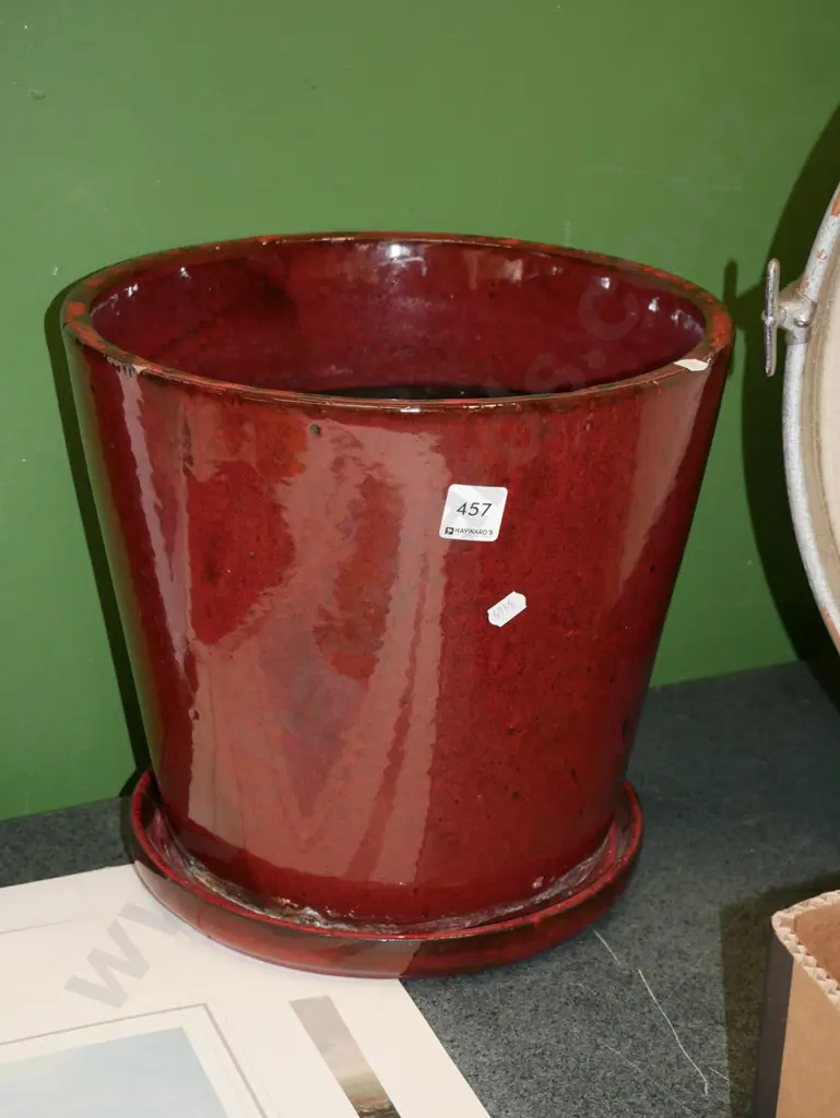 glazed garden planter H-290 Image 1++