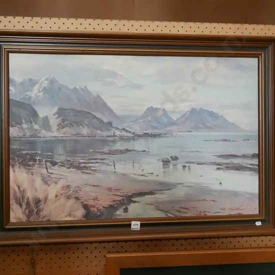 framed Aston Greathead print - coastal scene