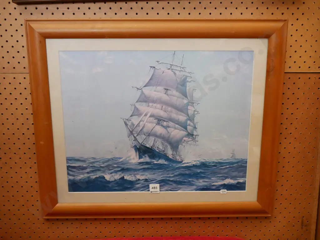 framed galleon print Image 1++