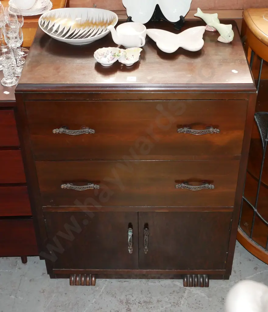2 drawer 2 door rimu chest H-850 W-670 D-420 Image 1++