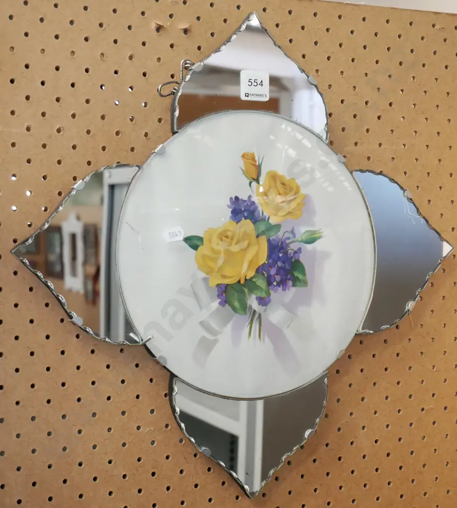 yellow rose mirror framed print Image 1++