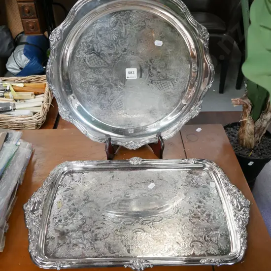 2x plated trays
