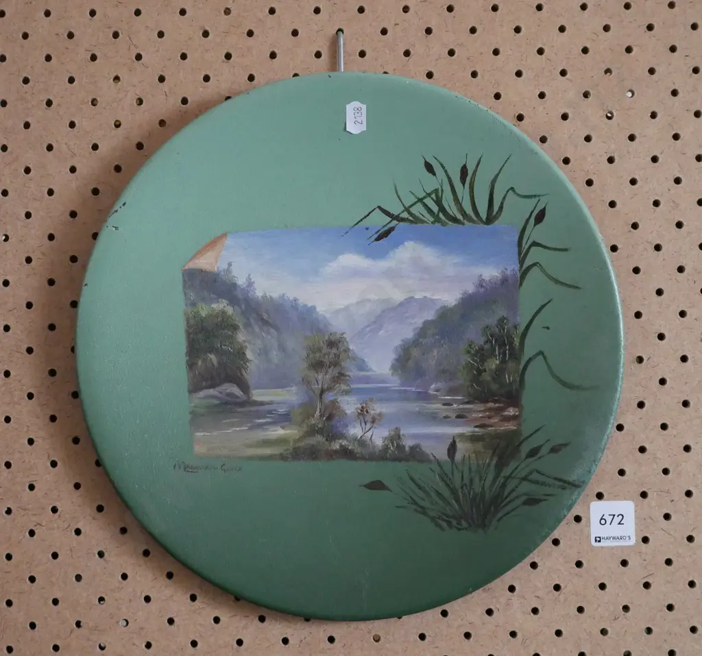 hand painted tin wall charger Image 1++