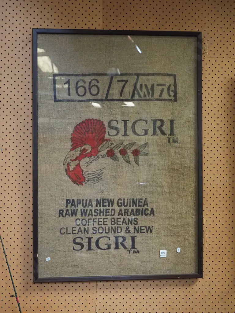 framed coffee sack Image 1++