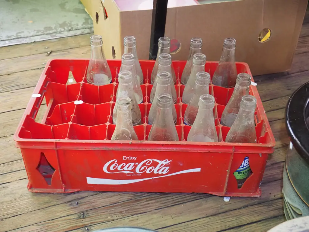 plastic Coca Cola tray and bottles Image 1++