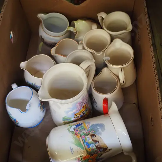 box of ceramic jugs