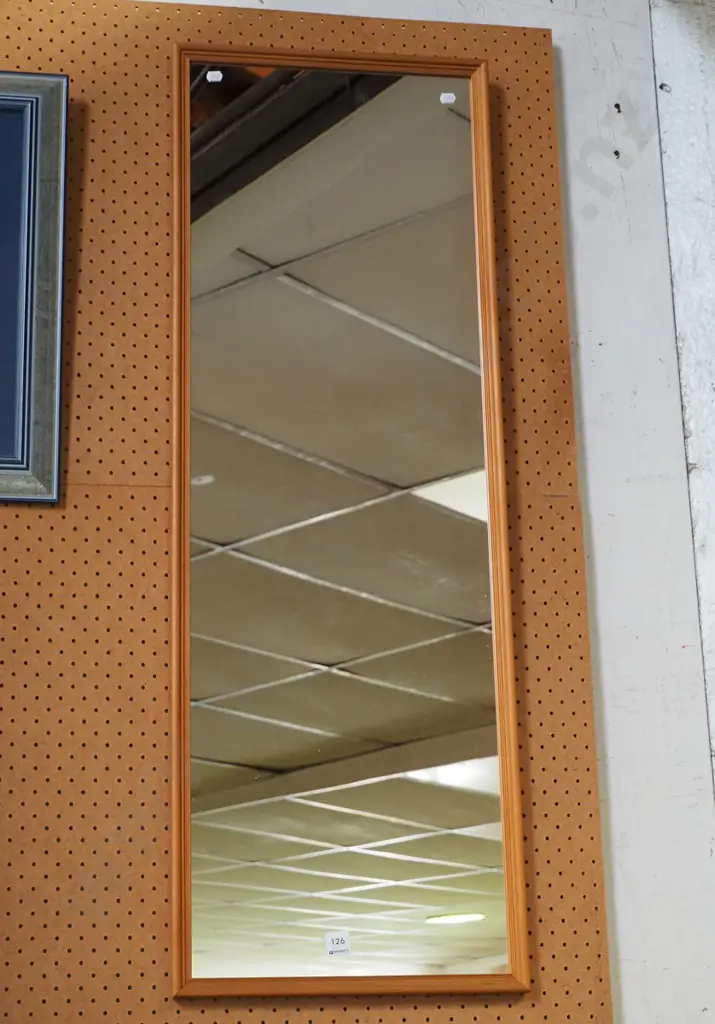 wood framed wall mirror Image 1++