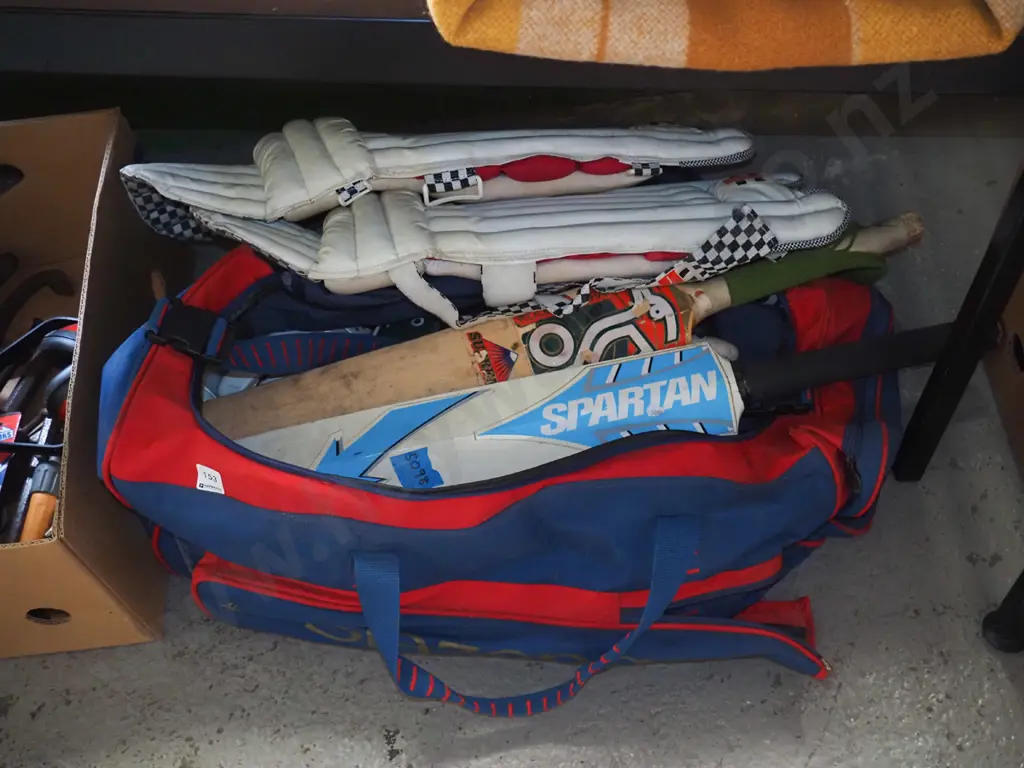 cricket gear bag and gear; bats, balls, pads etc Image 1++