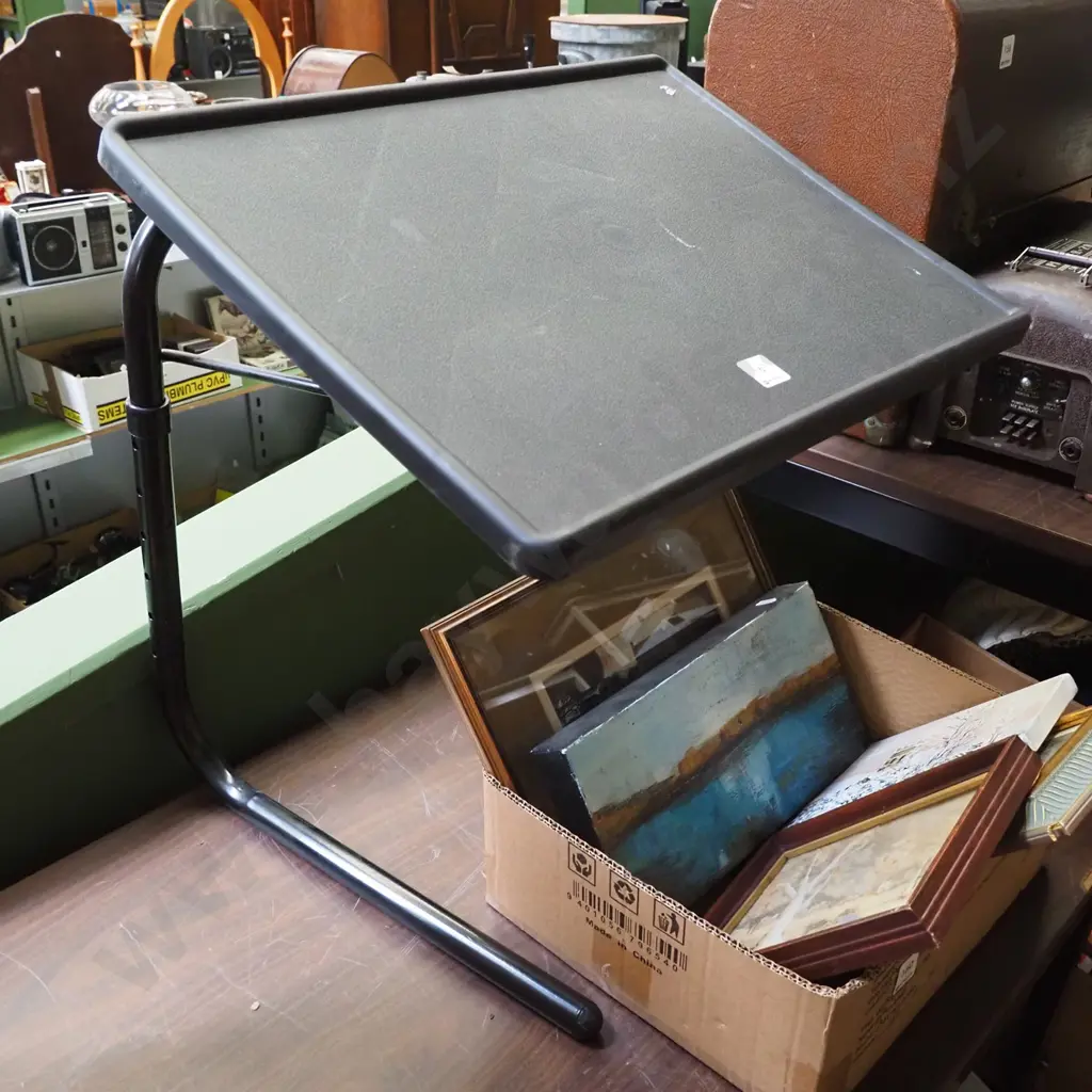 small black plastic metal table Image 1++