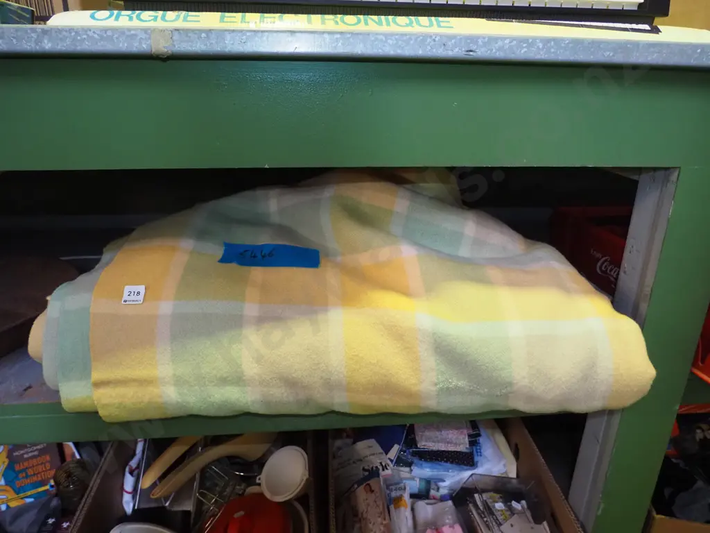 large checked woollen blanket Image 1++