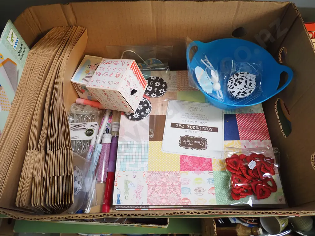 box; scrapbook paper, brown paper bags, micro beads etc Image 1++