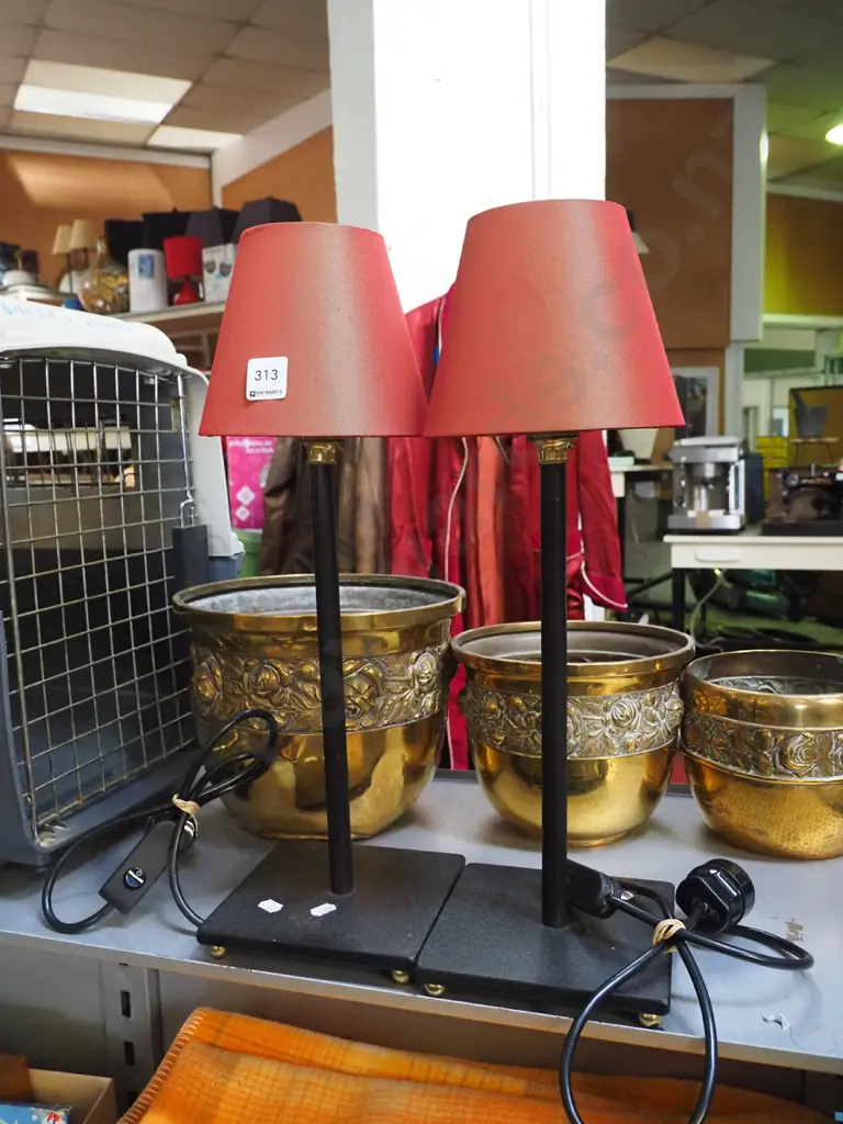 2x metal bedside lamps H-470 Image 1++