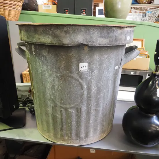 galvanised ashcan
