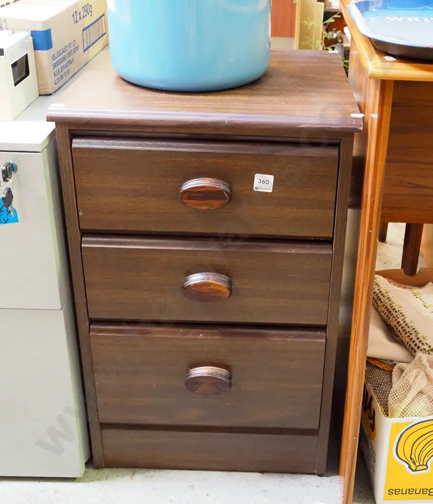 mdf faux wood veneer bedside cabinet Image 1++