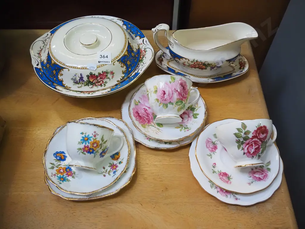 3x trios, Samson gray boat and vege dish Image 1++