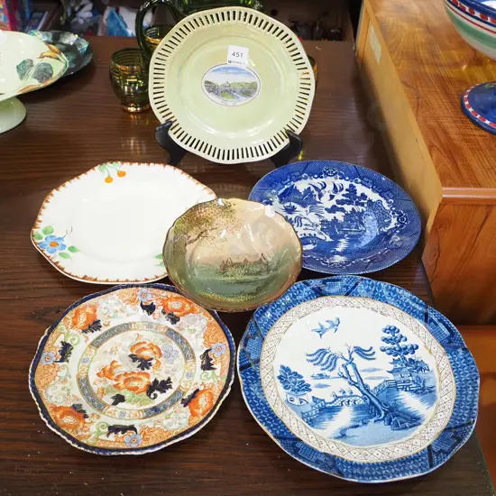 various cabinet plates, Royal Doulton bowl