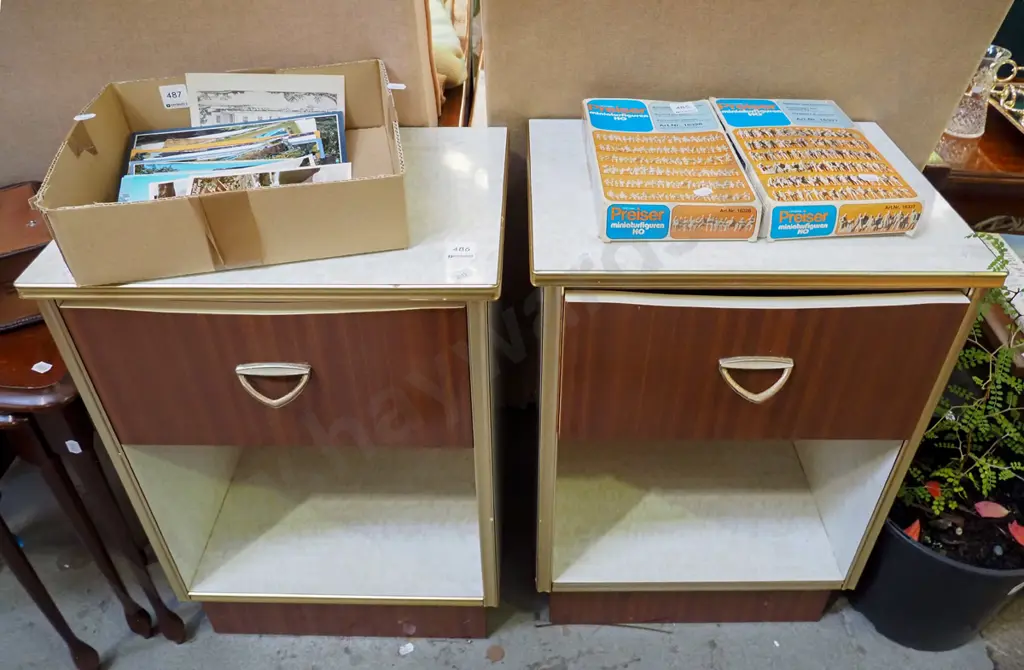 pair of retro formica bedside cabinets Image 1++
