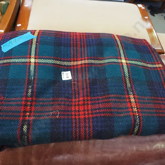 checked travel rug
