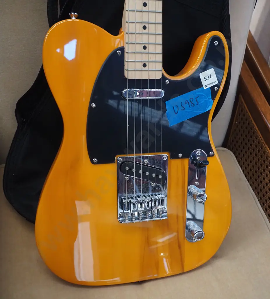 Fender Squier telecaster electric guitar and soft case Image 1++