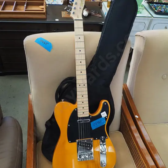 Fender Squier telecaster electric guitar and soft case