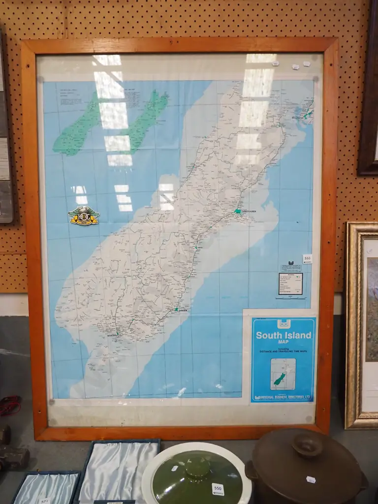 framed map of South Island Image 1++