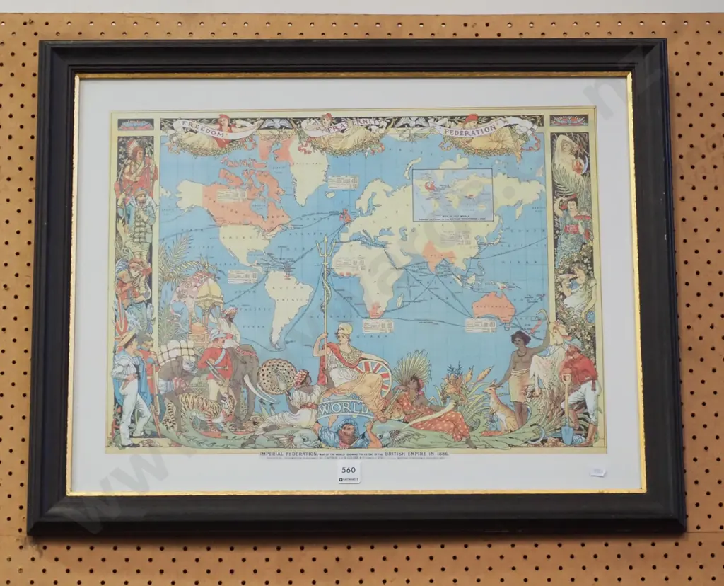 digital print - map of British Empire 1866 Image 1++