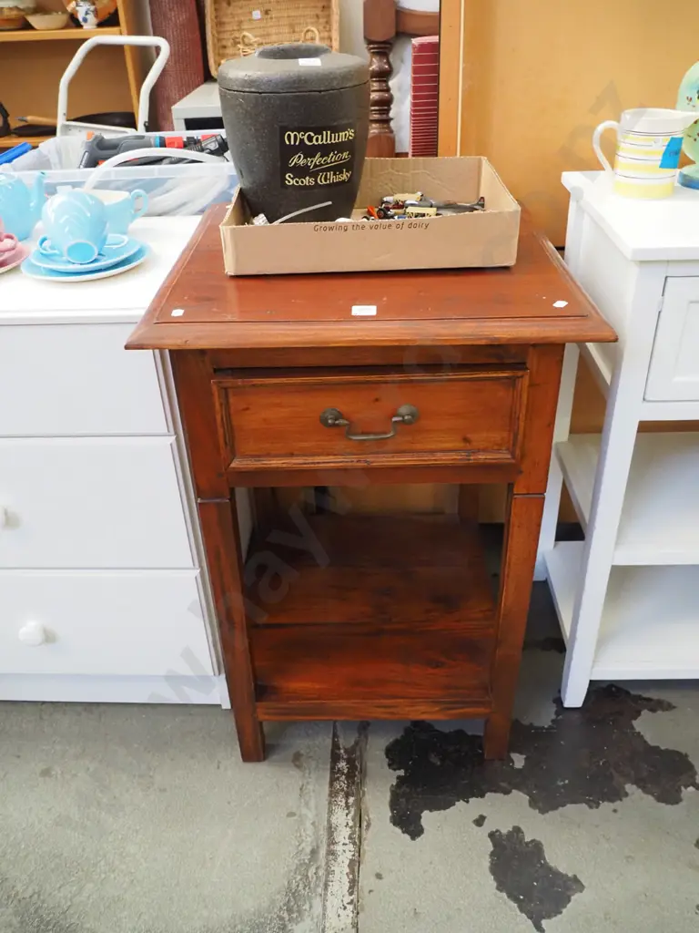 solid wood single drawer hall table Image 1++