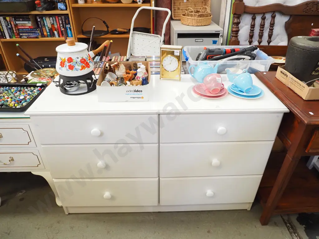 mdf melteca 6 drawer lowboy H-730 W-1130 D-400 Image 1++