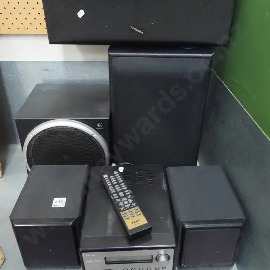 Teac midi system with 3 additional speakers