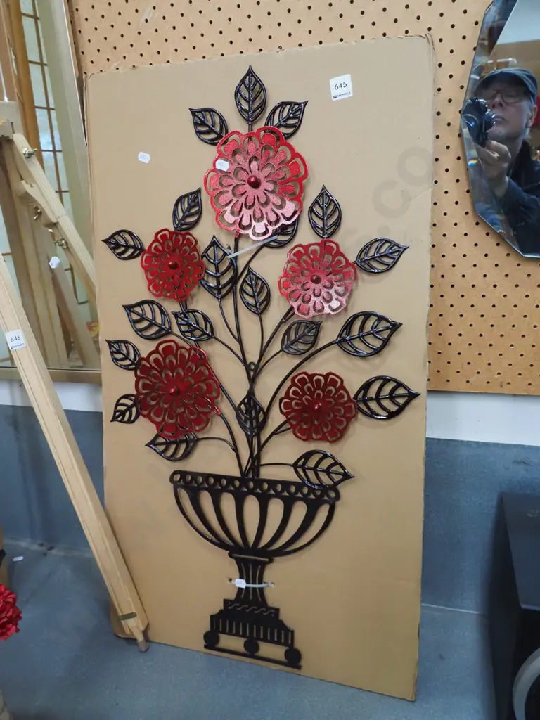 metal wall art - flowers Image 1++