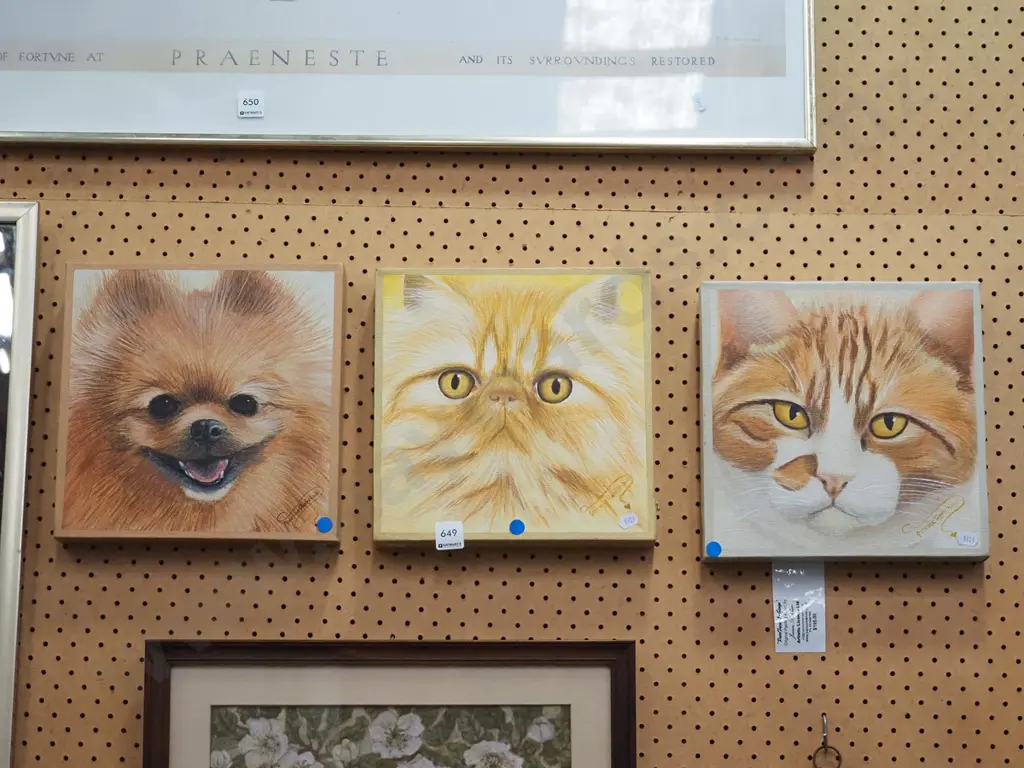 oil on canvas - triptych - cats Image 1++
