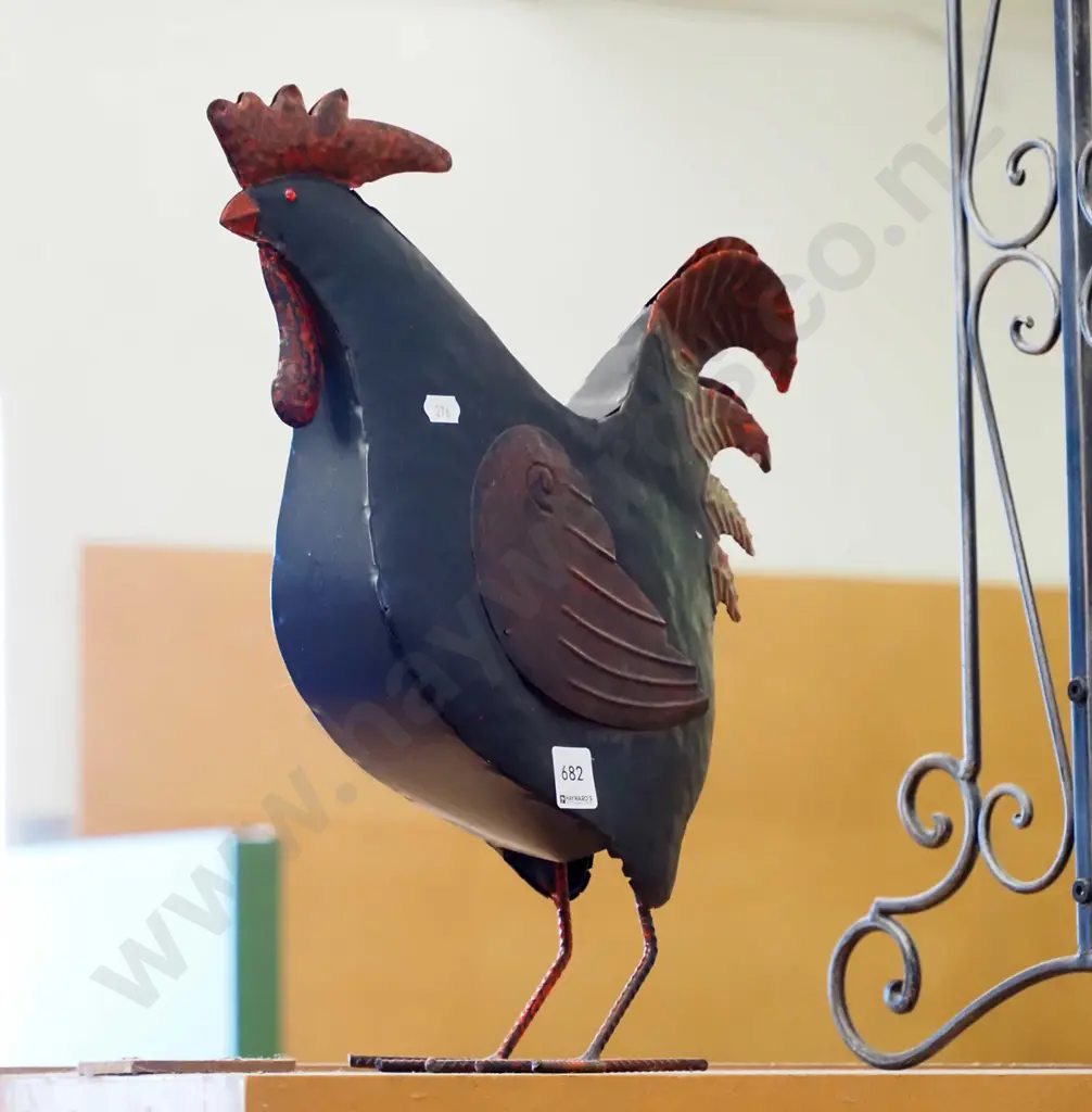 tin chicken figurine H-400 Image 1++