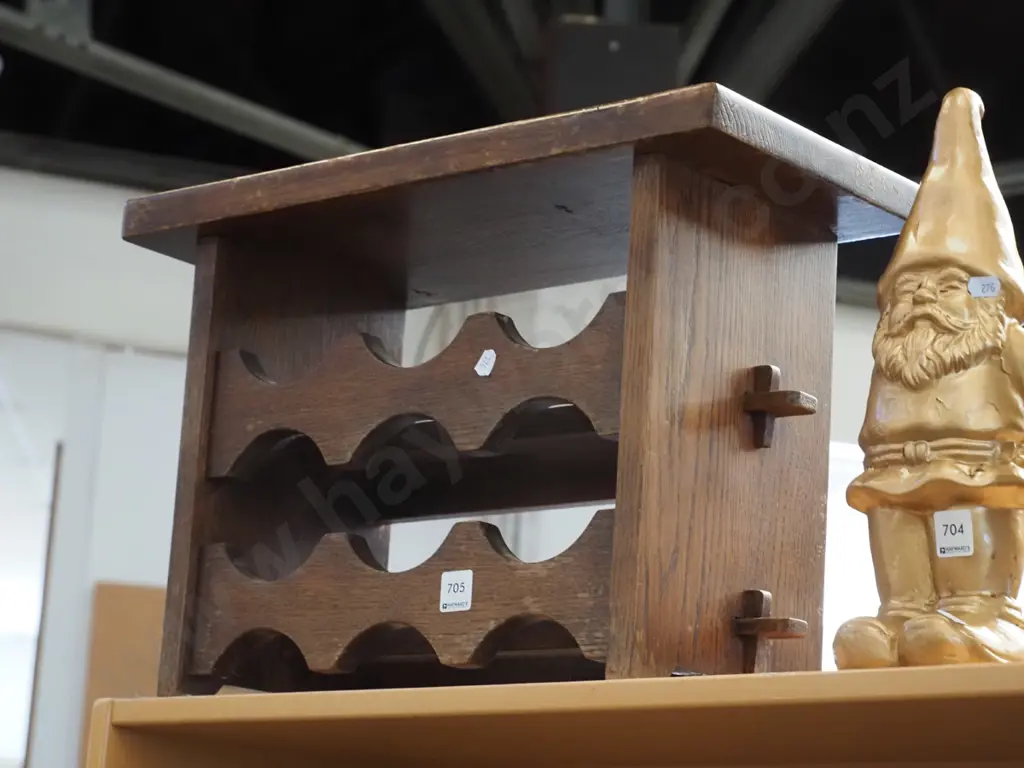 oak wine rack/stool Image 1++