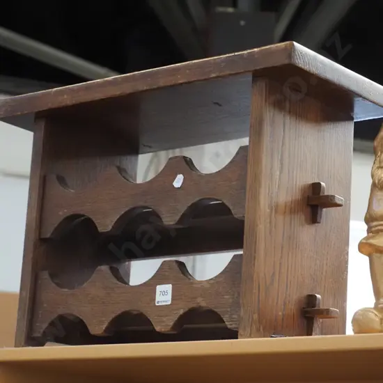 oak wine rack/stool