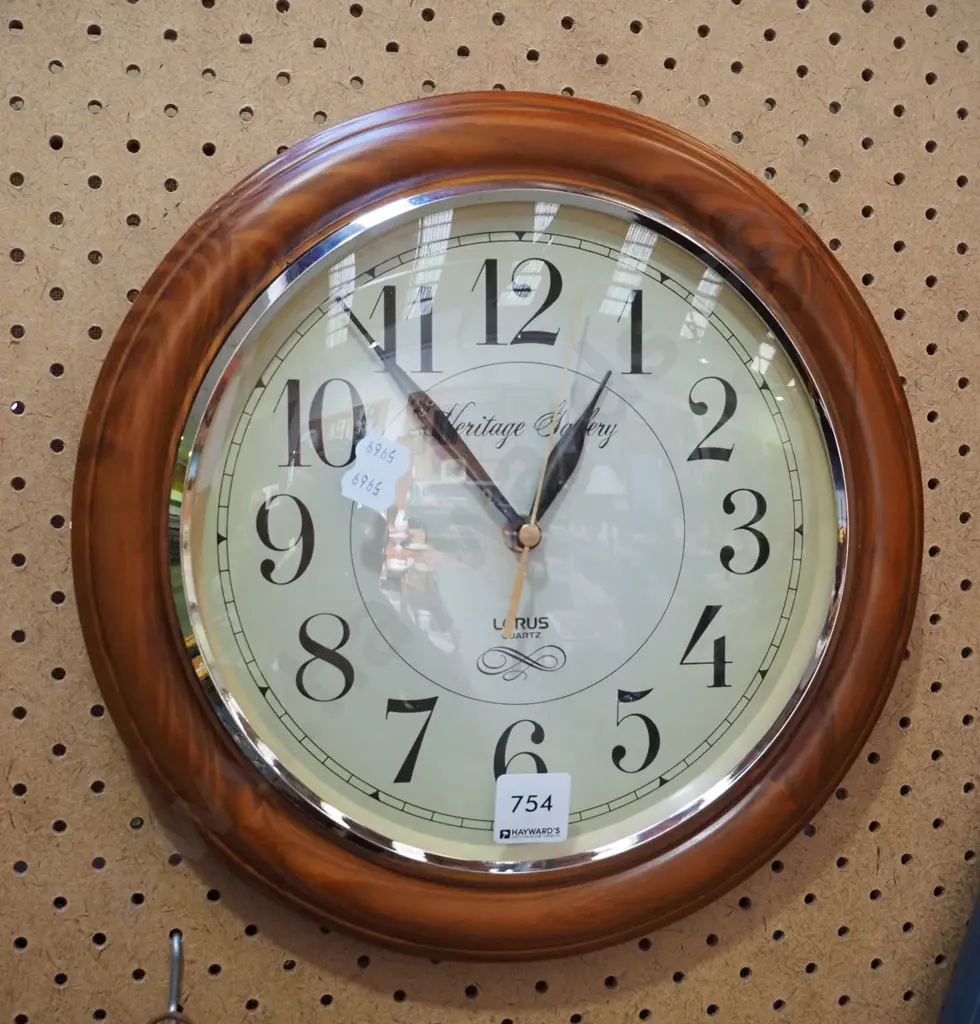 wood framed wall clock Image 1++