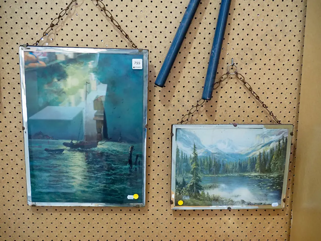 2x mirror prints - boat, landscape Image 1++