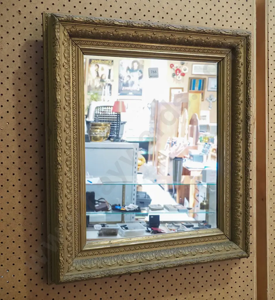 gilt framed wall mirror H-600 W-520 Image 1++