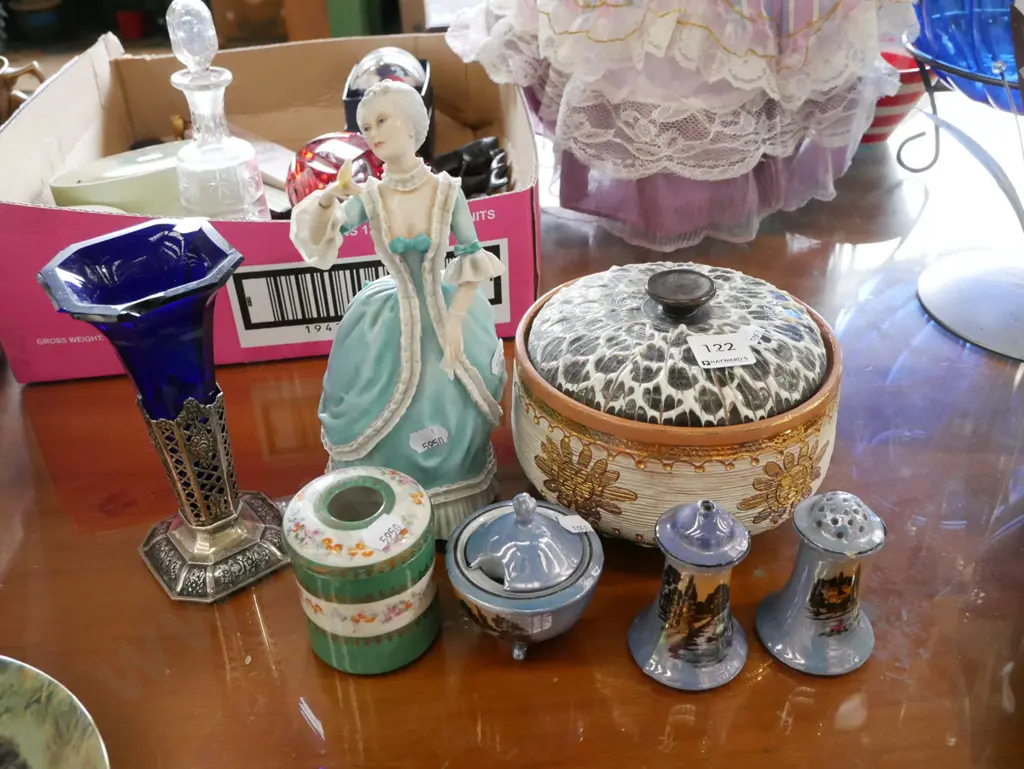 Italian lidded canister, figurine, vase, salt, pepper etc Image 1++