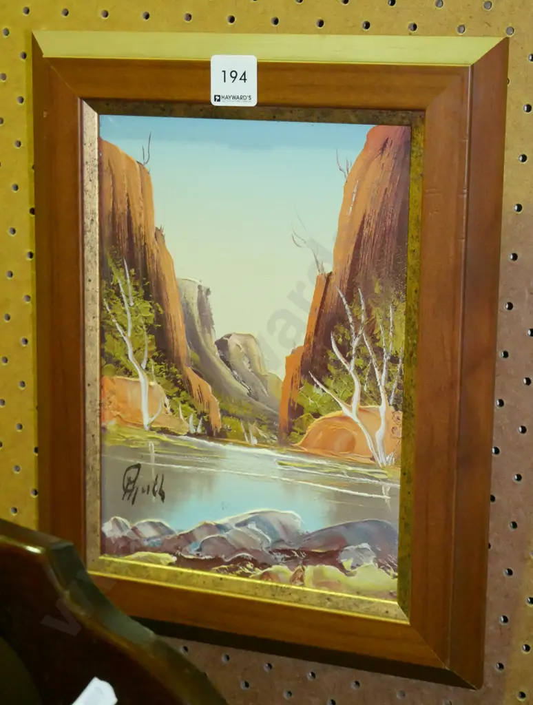 framed oil - river scene Image 1++