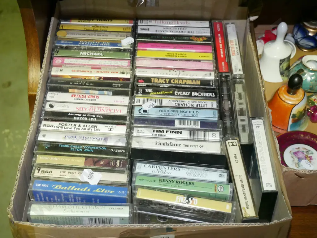box of 1980s tape cassettes Image 1++