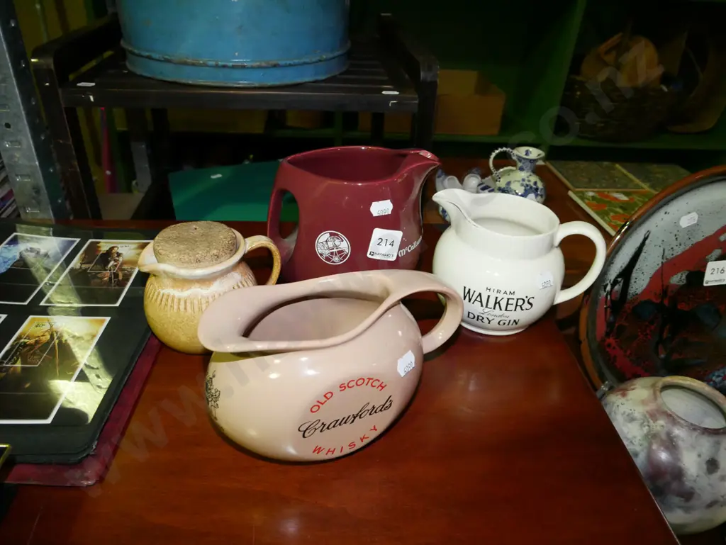 3x whisky jugs, 1 other jug Image 1++